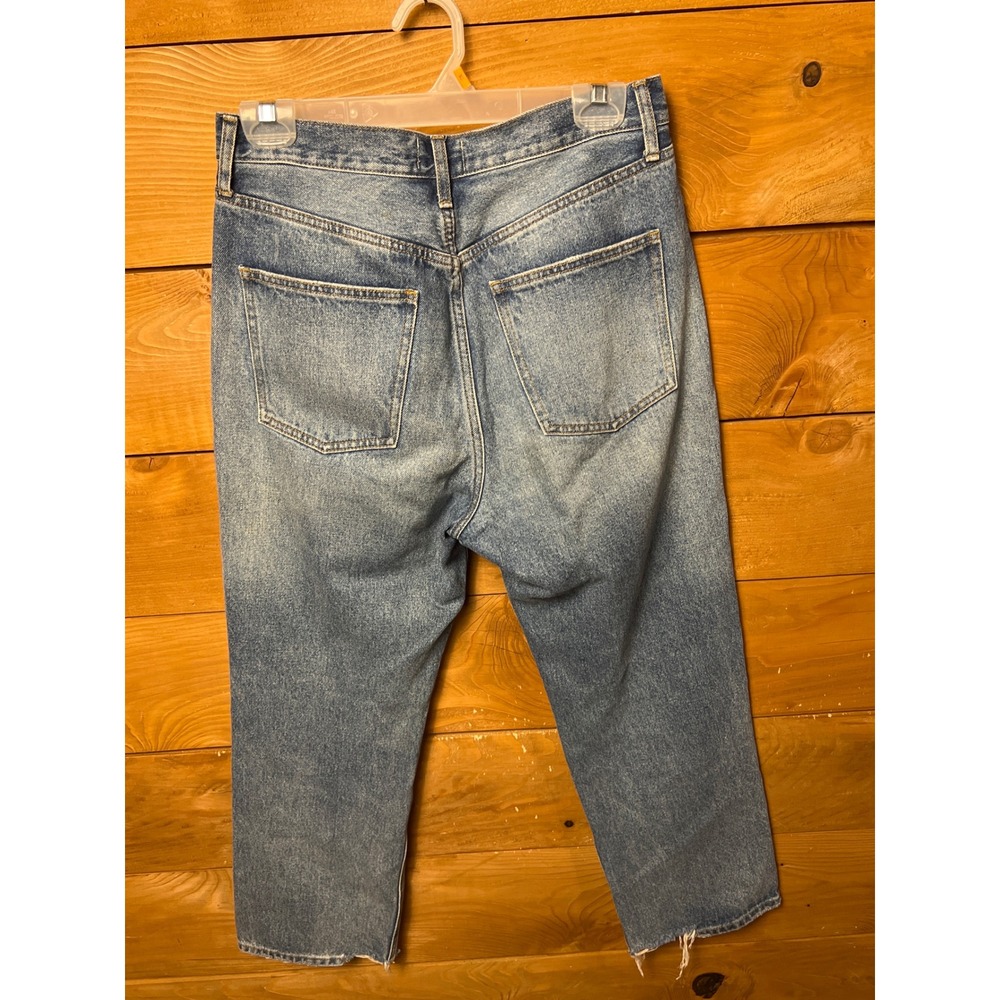 AGOLDE Riley Womens Los Angeles Premium Denim Jeans Distressed Cutoff Raw Hem 27 - Picture 7 of 10
